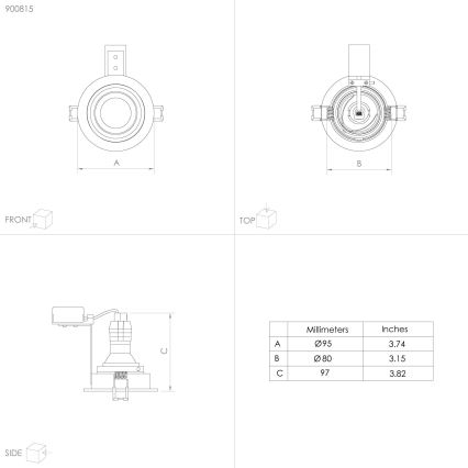Eglo - Lampada da incasso 1xGU10/35W/230V antracite