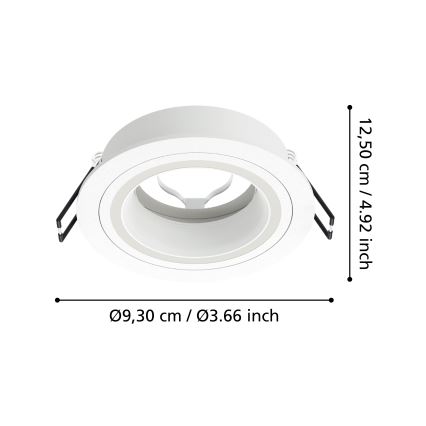 Eglo - Lampada da incasso 1xGU10/35W/230V bianco
