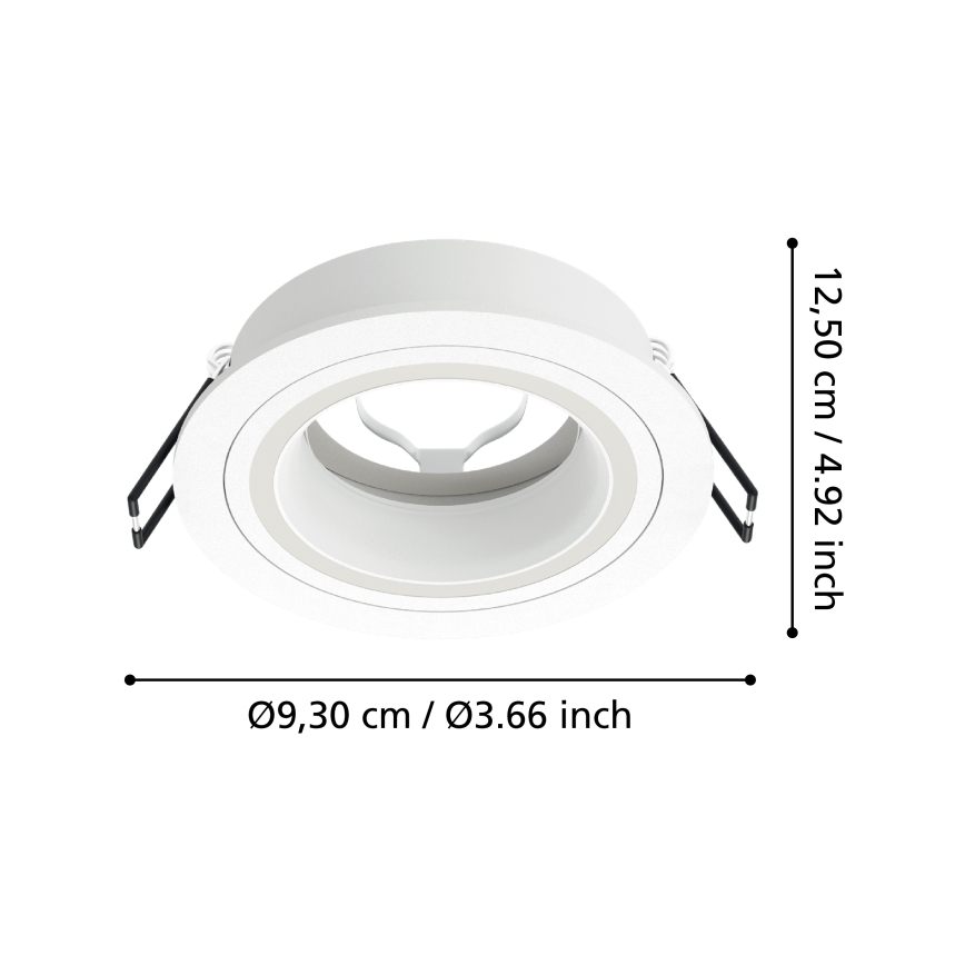 Eglo - Lampada da incasso 1xGU10/35W/230V bianco