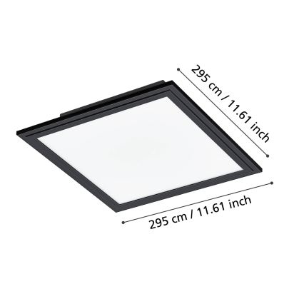 Eglo - Plafoniera LED LED/14W/230V 30x30 cm nero