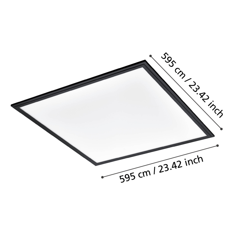 Eglo - Plafoniera LED LED/33W/230V 60x60 cm nero