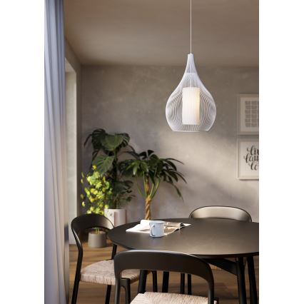 Eglo - Lampadario a sospensione con filo 1xE27/40W/230V bianco