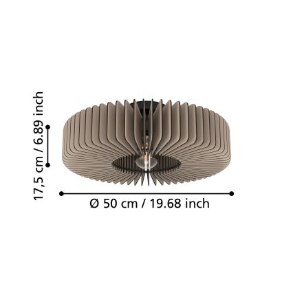 Eglo - Plafoniera 1xE27/40W/230V grigio
