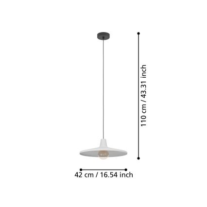 Eglo - Lampadario a sospensione con filo 1xE27/40W/230V