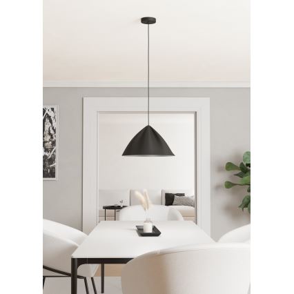 Eglo - Lampadario a sospensione con filo 1xE27/40W/230V nero