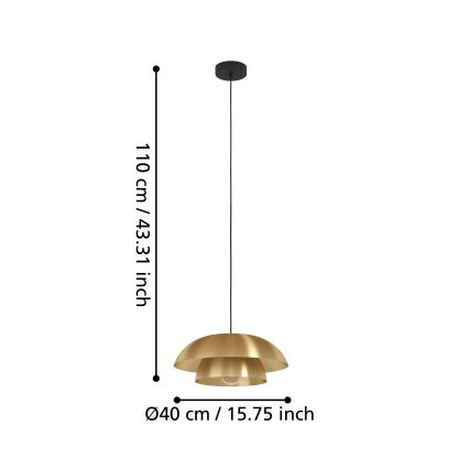 Eglo - Lampadario a sospensione con filo 1xE27/40W/230V