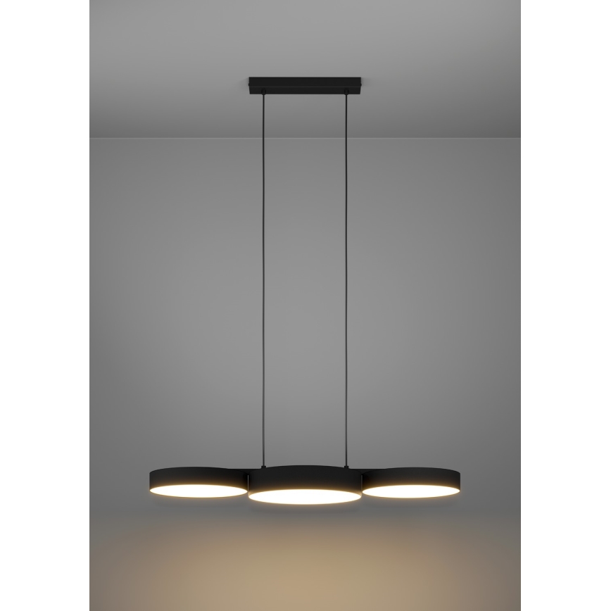 Eglo - LED RGBW Lampadario dimmerabile a sospensione con filo 3xLED/7,5W/230V 2700-6500K nero