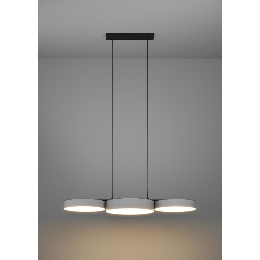 Eglo - LED RGBW Lampadario dimmerabile a sospensione con filo 3xLED/7,5W/230V 2700-6500K grigio