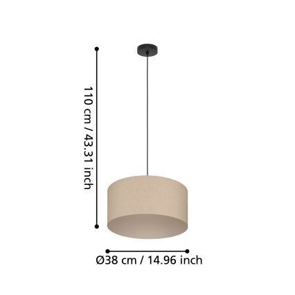 Eglo - Lampadario a sospensione con filo 1xE27/40W/230V