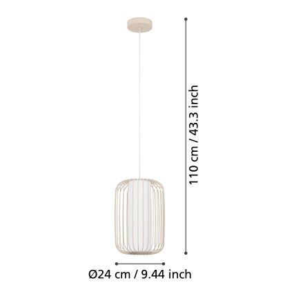 Eglo - Lampadario a sospensione con filo 1xE27/40W/230V diametro 24 cm