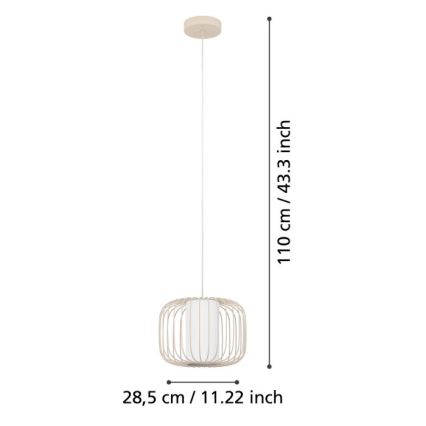 Eglo - Lampadario a sospensione con filo 1xE27/40W/230V diametro 28,5 cm