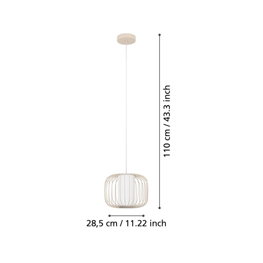 Eglo - Lampadario a sospensione con filo 1xE27/40W/230V diametro 28,5 cm