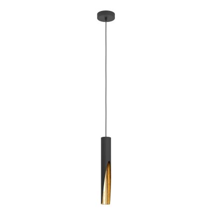 Eglo - Lampadario LED a sospensione con filo 1xGU10/4,5W/230V nero/oro