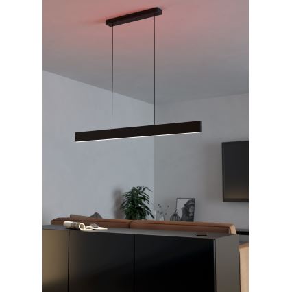 Eglo - LED RGBW Lampadario dimmerabile a sospensione con filo LED/38W/230V 2700-6500K nero