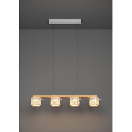 Eglo - LED RGBW Lampadario dimmerabile a sospensione con filo 4xLED/3,7W/230V 2700-6500K
