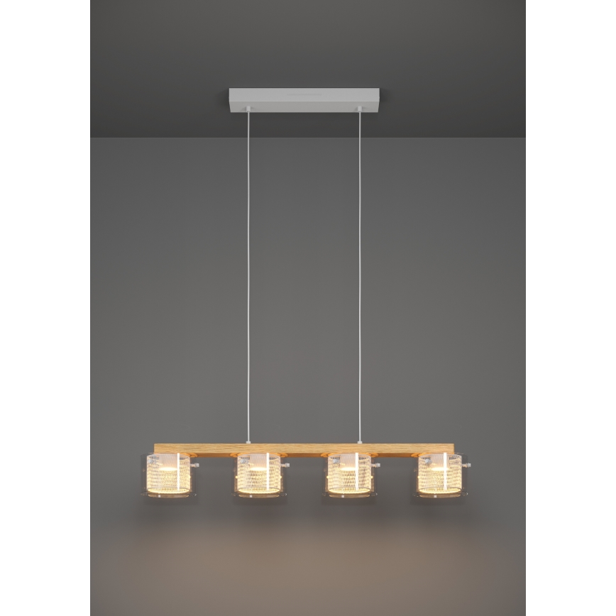 Eglo - LED RGBW Lampadario dimmerabile a sospensione con filo 4xLED/3,7W/230V 2700-6500K