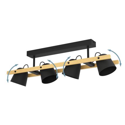 Eglo - LED RGBW Lampadario a plafone dimmerabile 4xLED/3,7W/230V 2700-6500K
