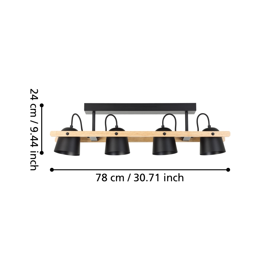 Eglo - LED RGBW Lampadario a plafone dimmerabile 4xLED/3,7W/230V 2700-6500K