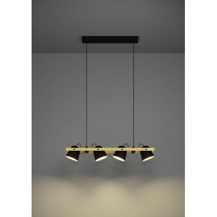 Eglo - LED RGBW Lampadario dimmerabile a sospensione con filo 4xLED/3,7W/230V 2700-6500K