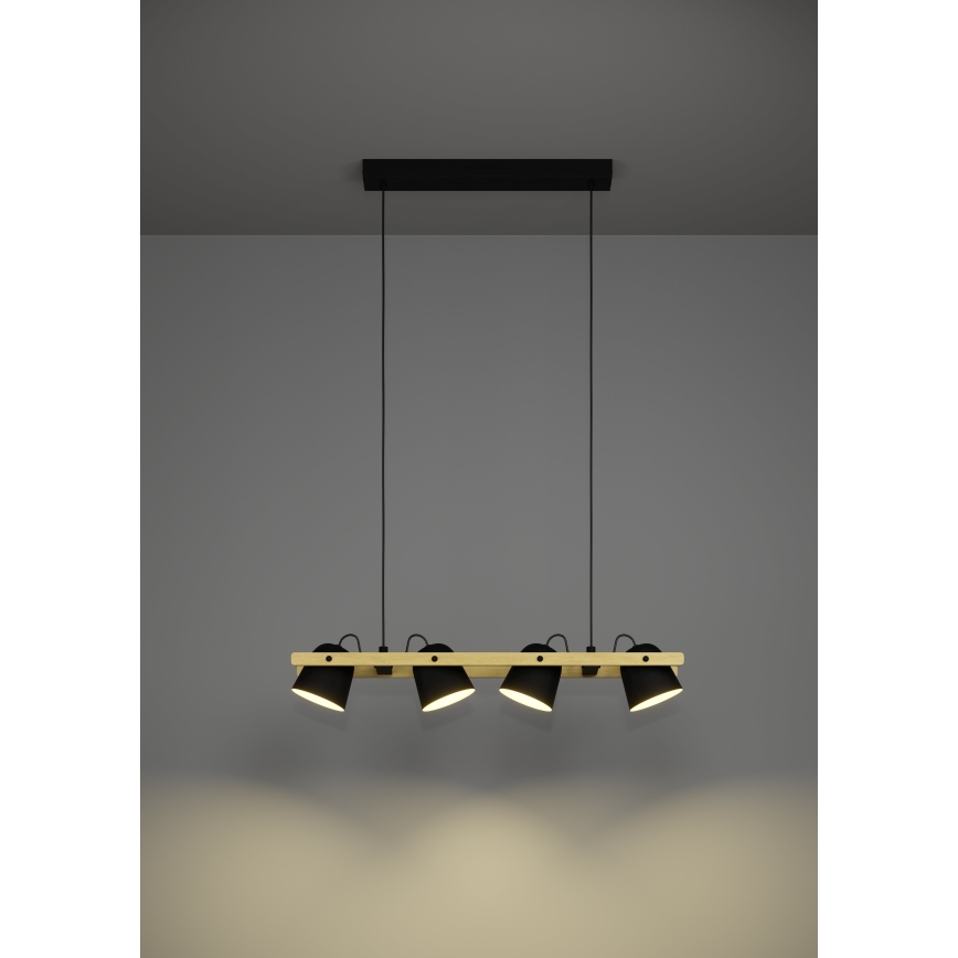Eglo - LED RGBW Lampadario dimmerabile a sospensione con filo 4xLED/3,7W/230V 2700-6500K
