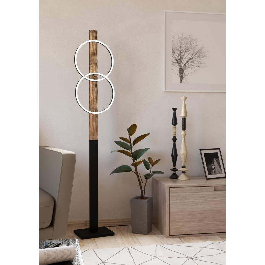 Eglo - Lampada LED da terra 2xLED/12W/230V 3000K marrone/nero