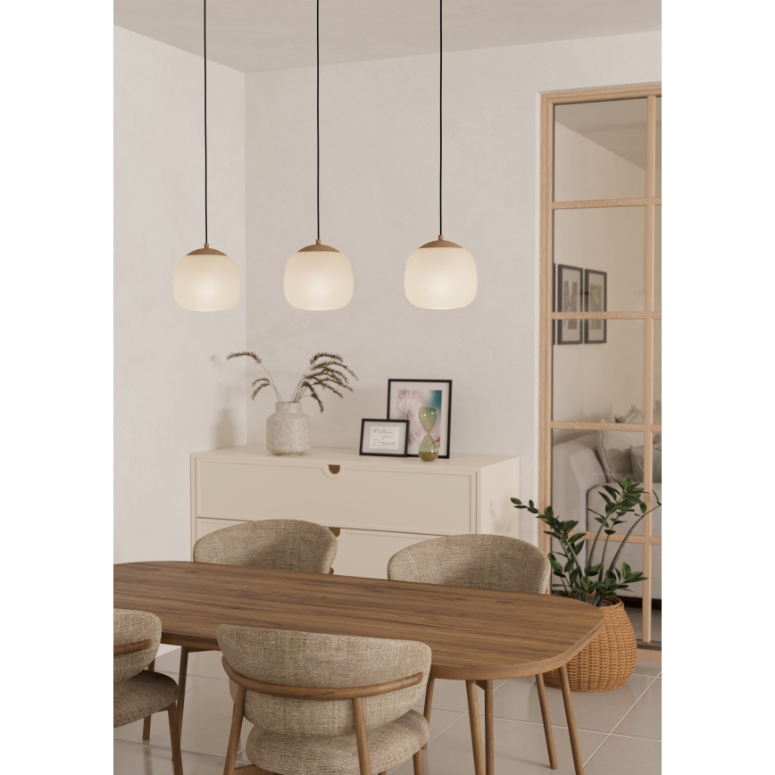 Eglo - Lampadario a sospensione con filo 3xE27/40W/230V
