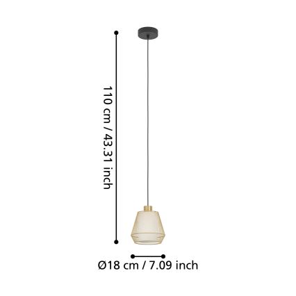 Eglo - Lampadario a sospensione con filo 1xE27/40W/230V