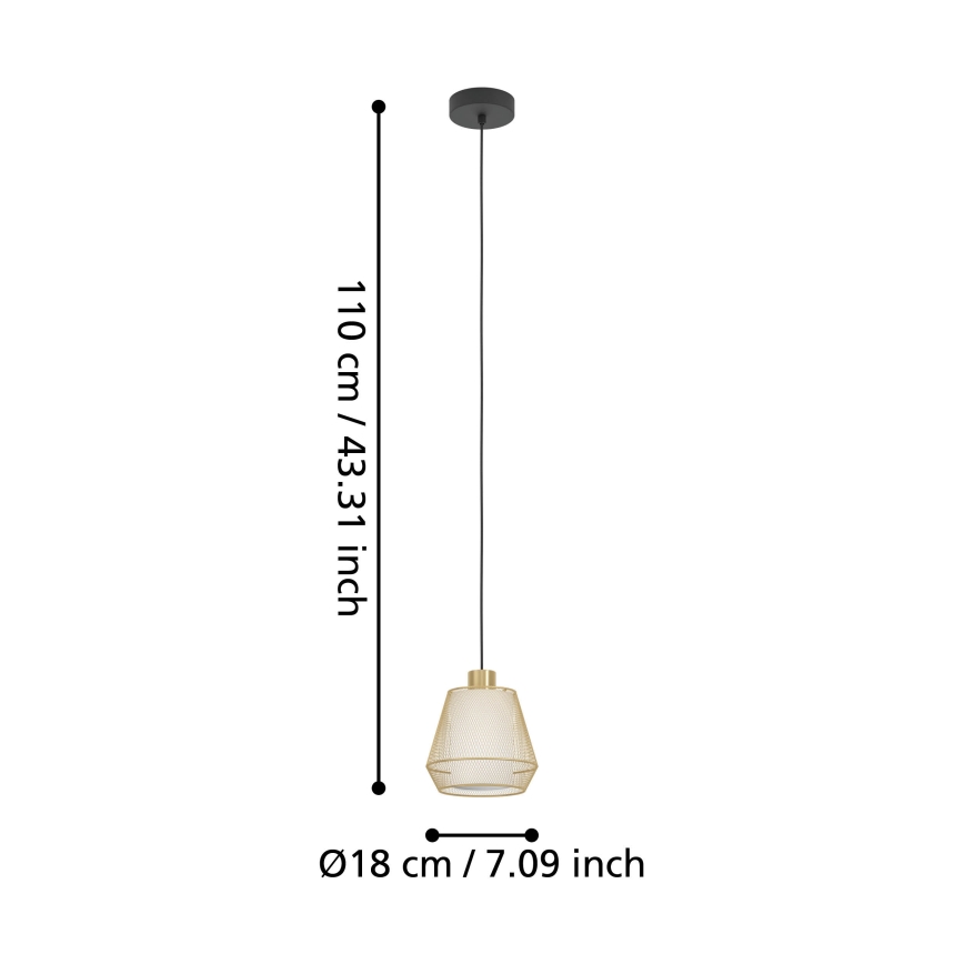 Eglo - Lampadario a sospensione con filo 1xE27/40W/230V
