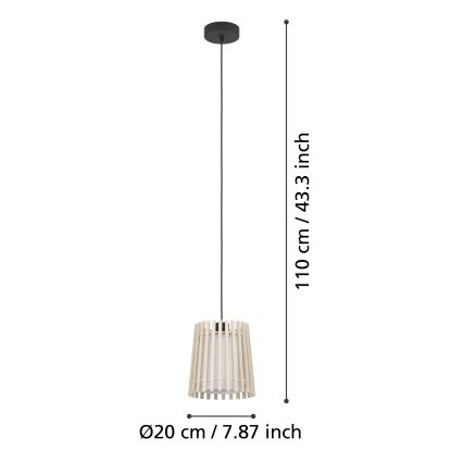 Eglo - Lampadario a sospensione con filo 1xE27/25W/230V