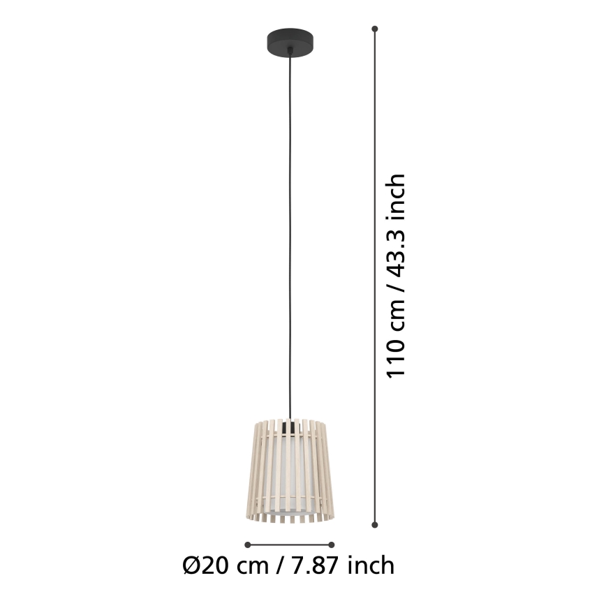 Eglo - Lampadario a sospensione con filo 1xE27/25W/230V