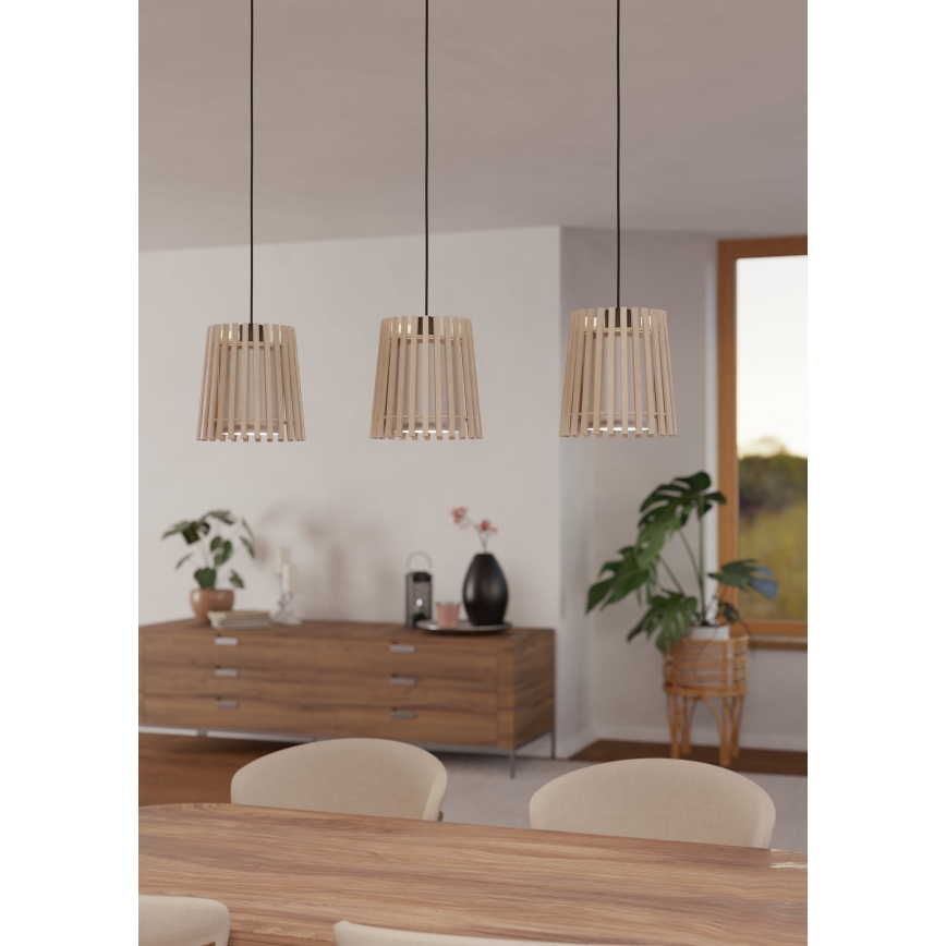 Eglo - Lampadario a sospensione con filo 3xE27/25W/230V