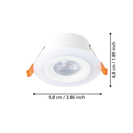 Eglo - SET 3x Lampada LED da incasso 3xLED/4,8W/230V bianco