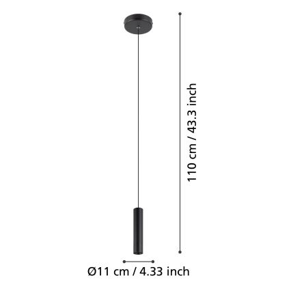 Eglo - Lampadario LED a sospensione con filo LED/5W/230V