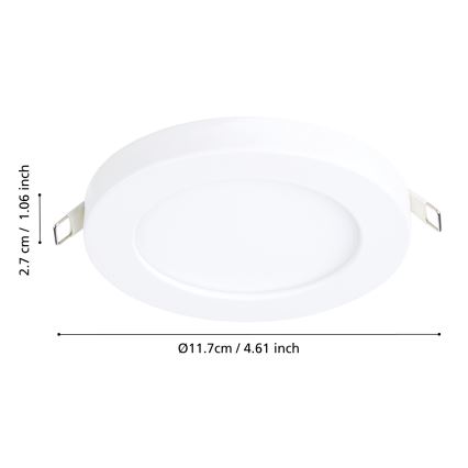 Eglo - Lampada LED da incasso LED/5,5W/230V 3000K bianco