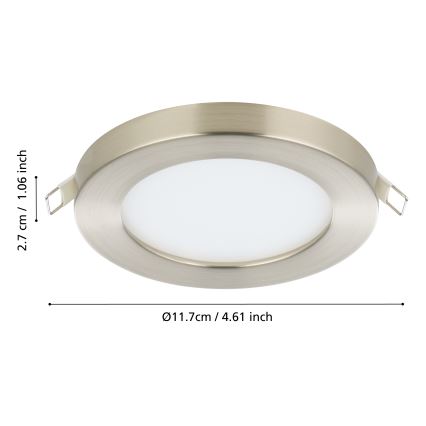 Eglo - Lampada LED da incasso LED/5,5W/230V 3000K cromo