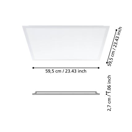 Eglo - Pannello LED da montaggio superficiale/34,5W/230V 60x60 cm