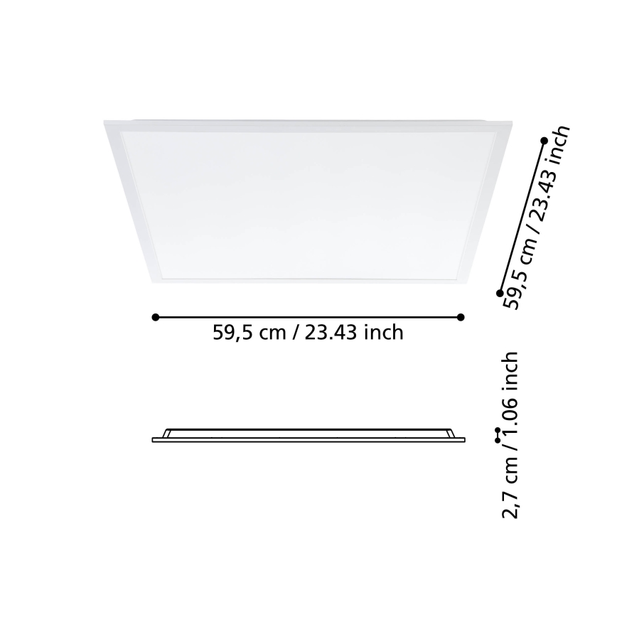 Eglo - Pannello LED da montaggio superficiale/34,5W/230V 60x60 cm