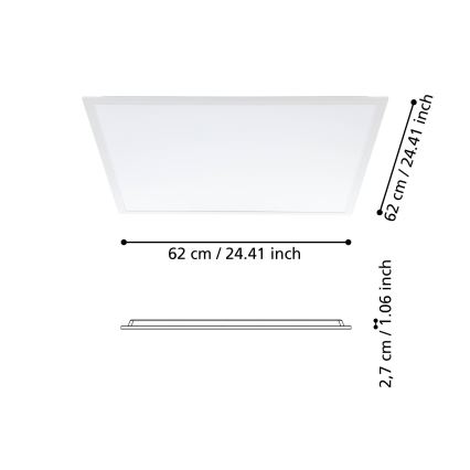 Eglo - Pannello LED a montaggio superficiale 33W/230V 62x62 cm