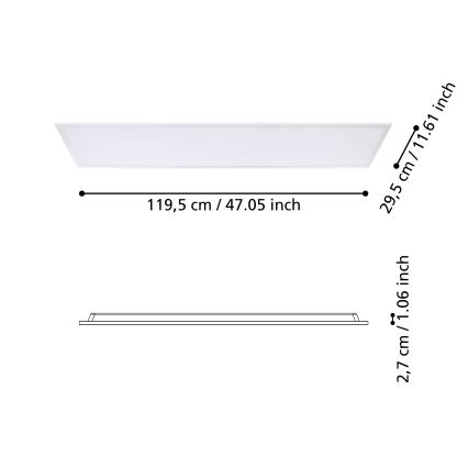 Eglo - Pannello a plafone LED LED/34,5W/230V 120x30 cm