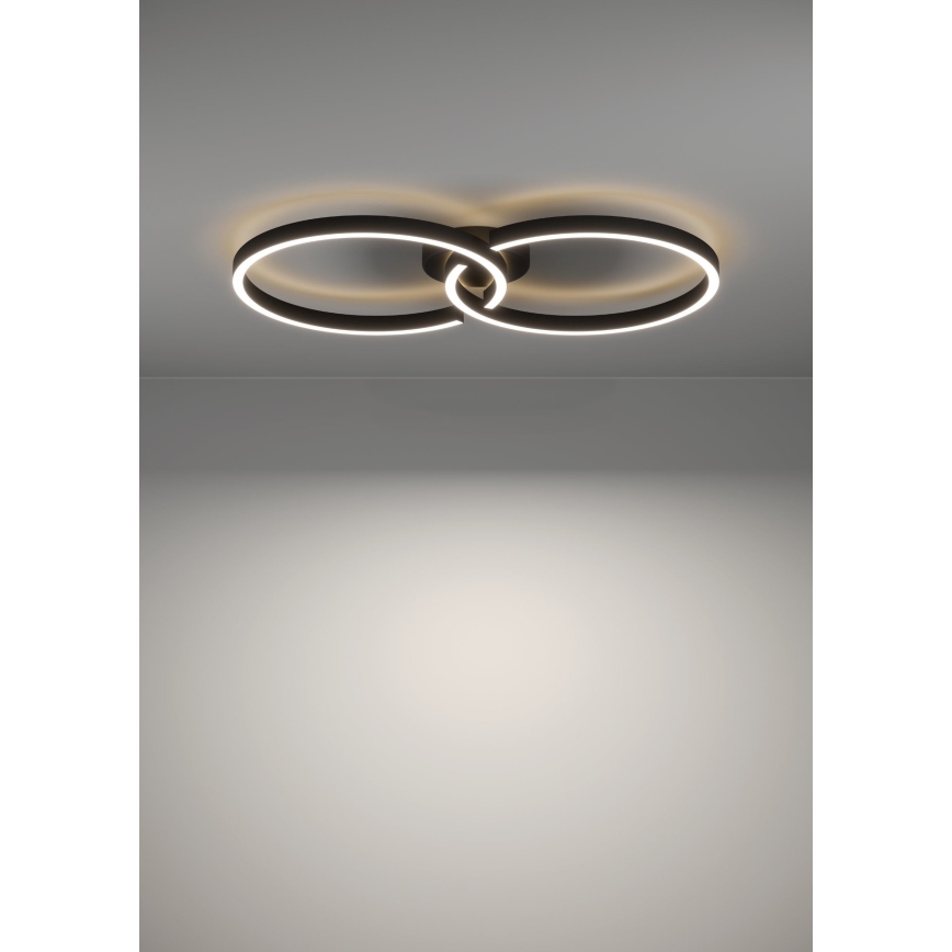 Eglo 900955 - Plafoniera LED RGBW dimmerabile LED/19,5W/230V 2700-6500K nero + telecomando