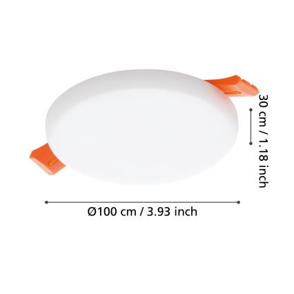 Eglo - Lampada LED da incasso per bagni LED/5,5W/230V diametro 10 cm IP65