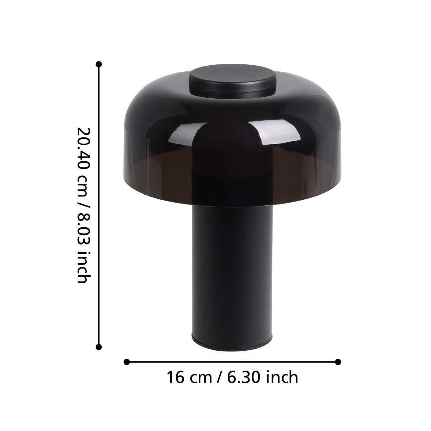 Eglo - LED Dimmerabile touch per esterni lampada LED/2,25W/5V 2400-4000K 5200 mAh IP44 nero
