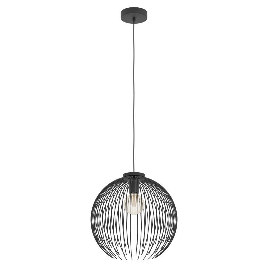 Eglo - Lampadario a sospensione con filo 1xE27/40W/230V nero