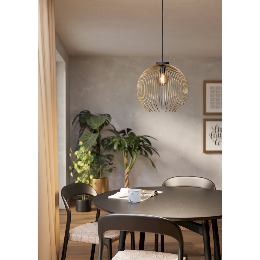 Eglo - Lampadario a sospensione con filo 1xE27/40W/230V oro