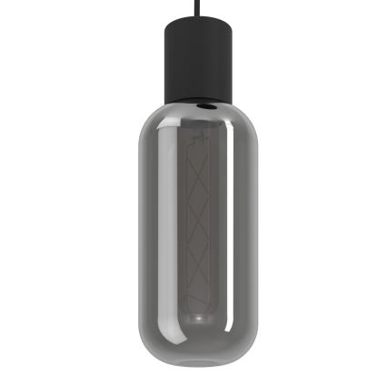 Eglo - Lampadario a sospensione con cavo 6xE27/4W/230V nero/fumé