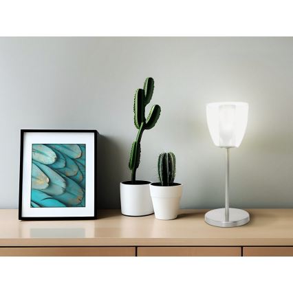 EGLO 90101 - Lampada da tavolo OLBIA 1xG9/9W cromo opaco