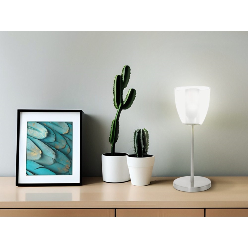 EGLO 90101 - Lampada da tavolo OLBIA 1xG9/9W cromo opaco