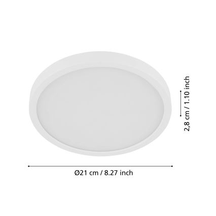 Eglo - Plafoniera LED con sensore di movimento FUEVA LED/17W/230V 3000K ø 21 cm