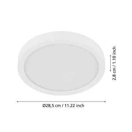 Eglo - Plafoniera LED con sensore FUEVA LED/17W/230V 3000K ø 28,5 cm