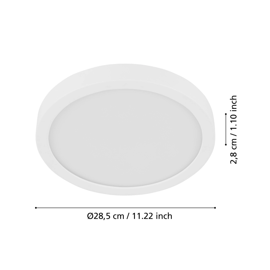 Eglo - Plafoniera LED con sensore FUEVA LED/17W/230V 3000K ø 28,5 cm